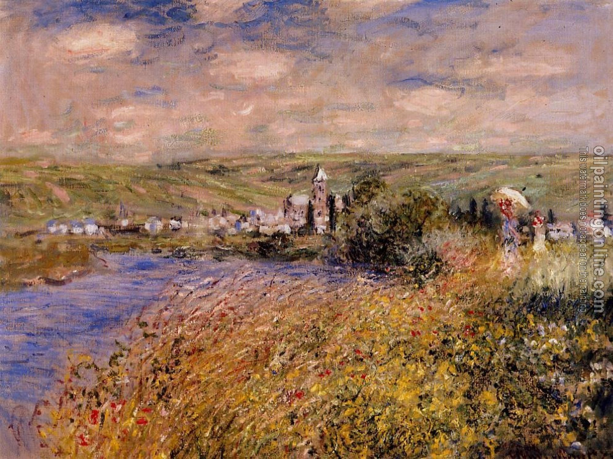 Monet, Claude Oscar - Vetheuil Seen from Ile Saint Martin